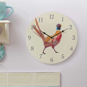 Hand painted resin Clock - Pheasant